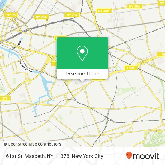 Mapa de 61st St, Maspeth, NY 11378