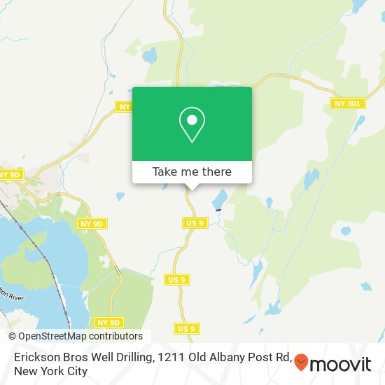 Mapa de Erickson Bros Well Drilling, 1211 Old Albany Post Rd