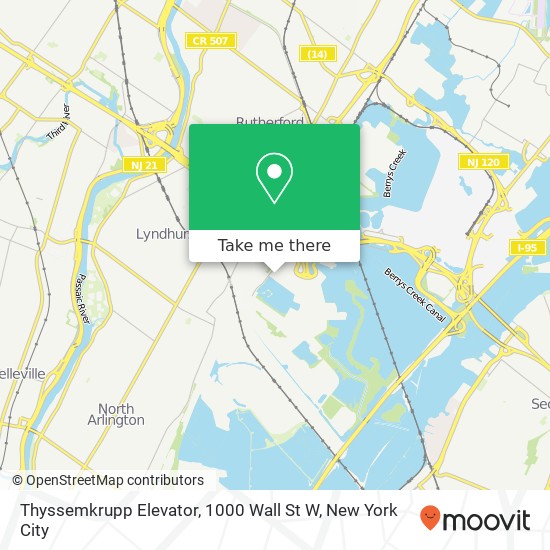 Mapa de Thyssemkrupp Elevator, 1000 Wall St W