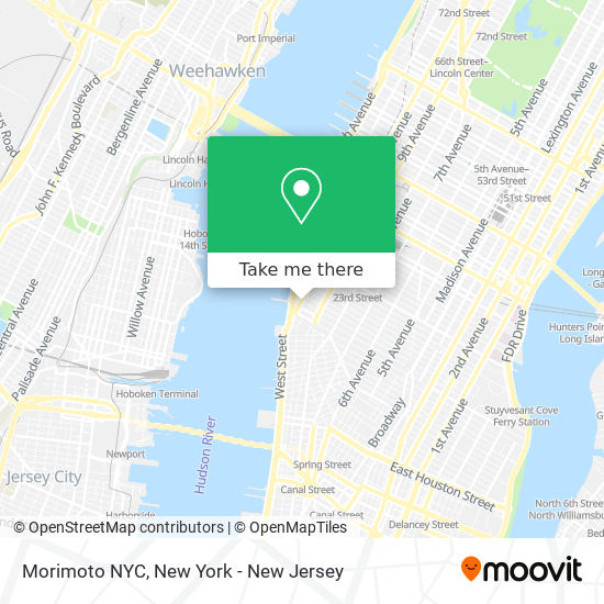 Morimoto NYC map
