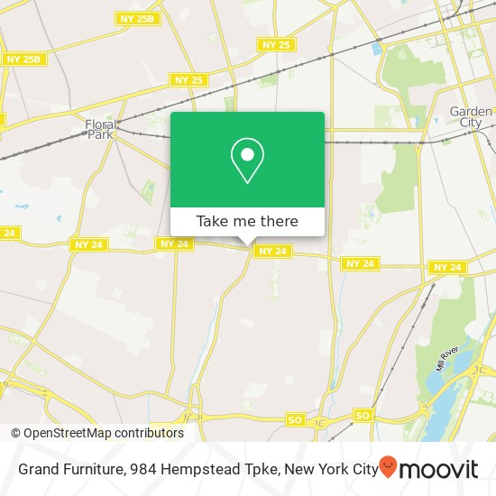 Mapa de Grand Furniture, 984 Hempstead Tpke