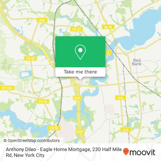 Anthony Dileo - Eagle Home Mortgage, 230 Half Mile Rd map