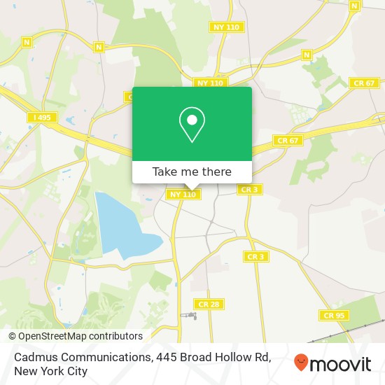Cadmus Communications, 445 Broad Hollow Rd map