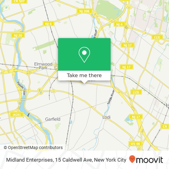 Mapa de Midland Enterprises, 15 Caldwell Ave