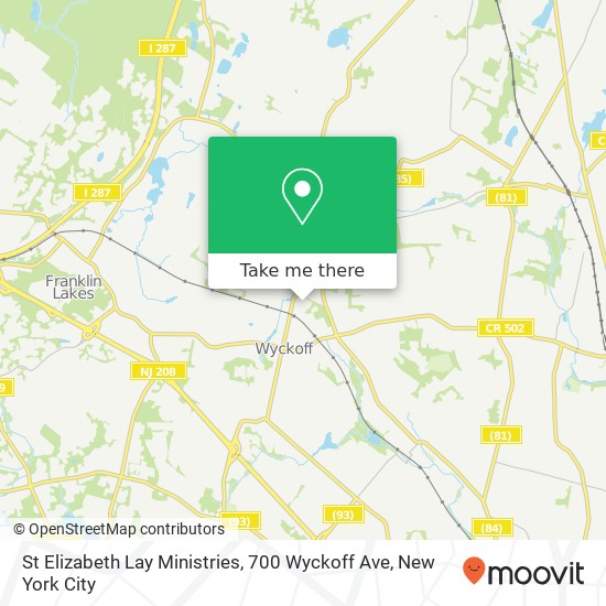 Mapa de St Elizabeth Lay Ministries, 700 Wyckoff Ave