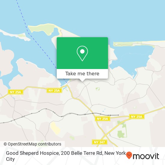 Mapa de Good Sheperd Hospice, 200 Belle Terre Rd