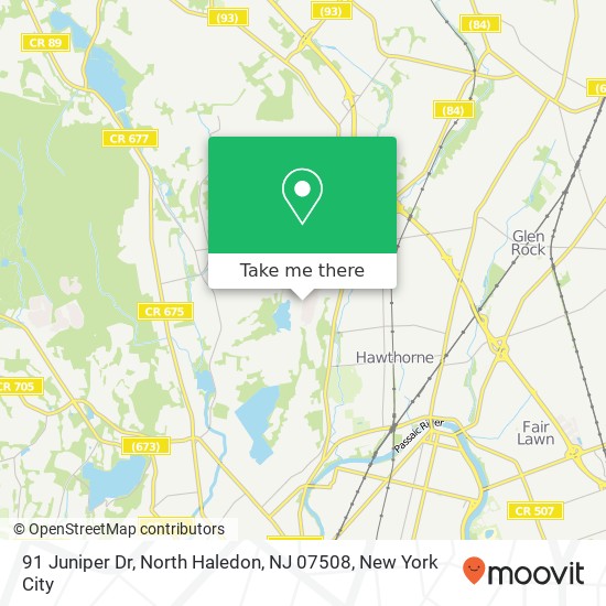 Mapa de 91 Juniper Dr, North Haledon, NJ 07508