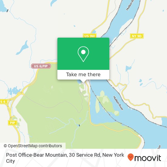 Post Office-Bear Mountain, 30 Service Rd map