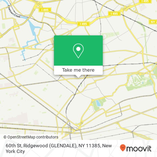 60th St, Ridgewood (GLENDALE), NY 11385 map