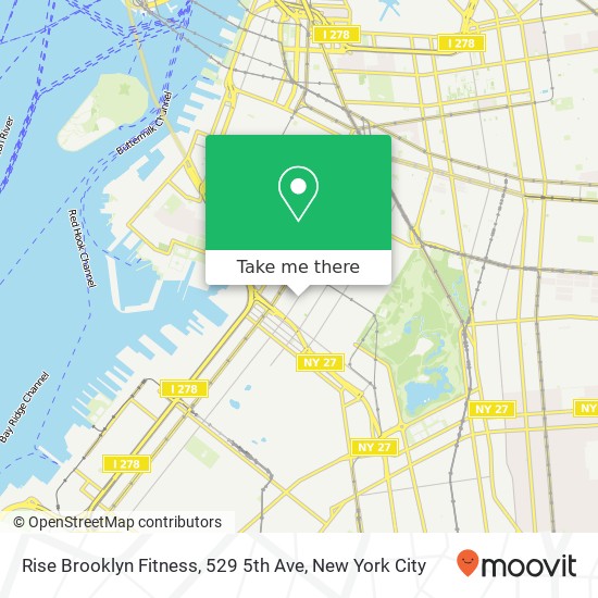 Mapa de Rise Brooklyn Fitness, 529 5th Ave