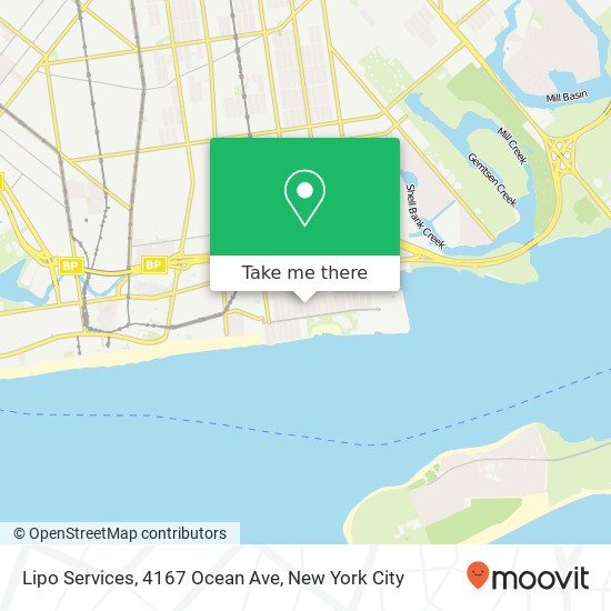 Mapa de Lipo Services, 4167 Ocean Ave