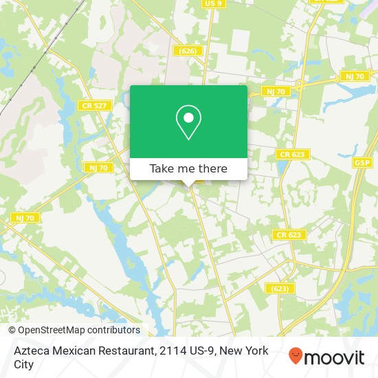 Mapa de Azteca Mexican Restaurant, 2114 US-9
