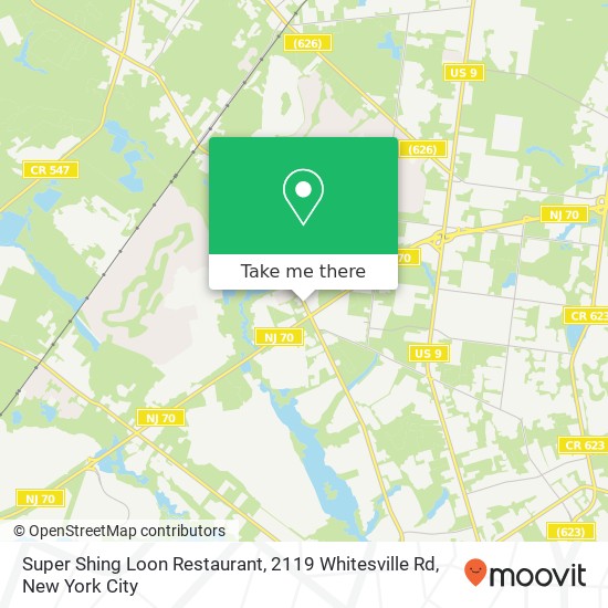 Super Shing Loon Restaurant, 2119 Whitesville Rd map