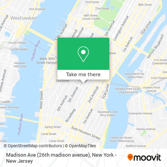 Madison Ave (26th madison avenue) map