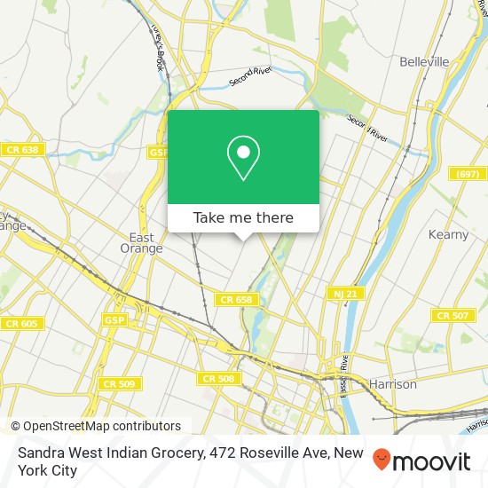 Mapa de Sandra West Indian Grocery, 472 Roseville Ave