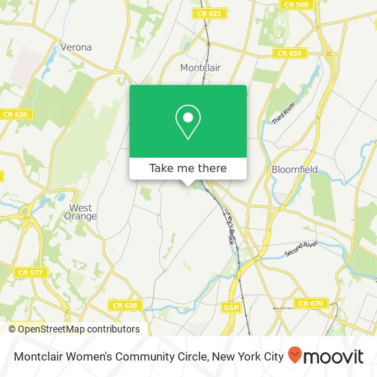 Mapa de Montclair Women's Community Circle