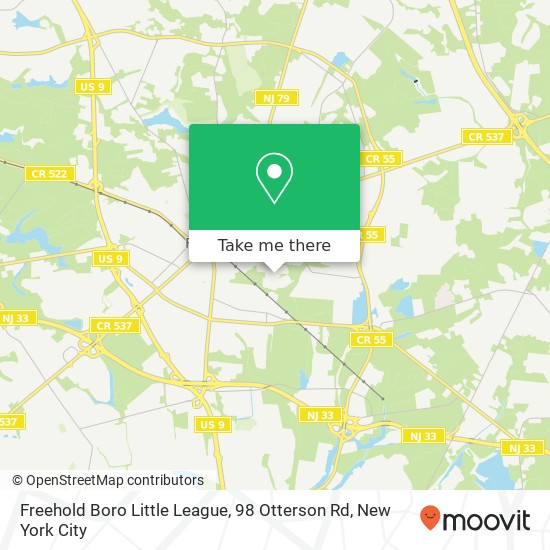 Freehold Boro Little League, 98 Otterson Rd map