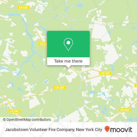 Mapa de Jacobstown Volunteer Fire Company