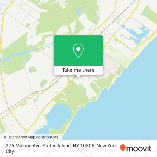 Mapa de 276 Malone Ave, Staten Island, NY 10306