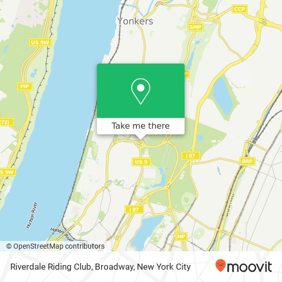Mapa de Riverdale Riding Club, Broadway