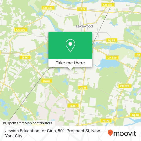 Jewish Education for Girls, 501 Prospect St map