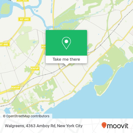 Mapa de Walgreens, 4363 Amboy Rd