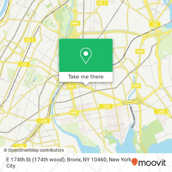 E 174th St (174th wood), Bronx, NY 10460 map