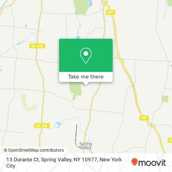 Mapa de 13 Durante Ct, Spring Valley, NY 10977