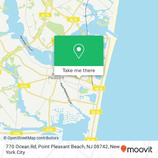 Mapa de 770 Ocean Rd, Point Pleasant Beach, NJ 08742