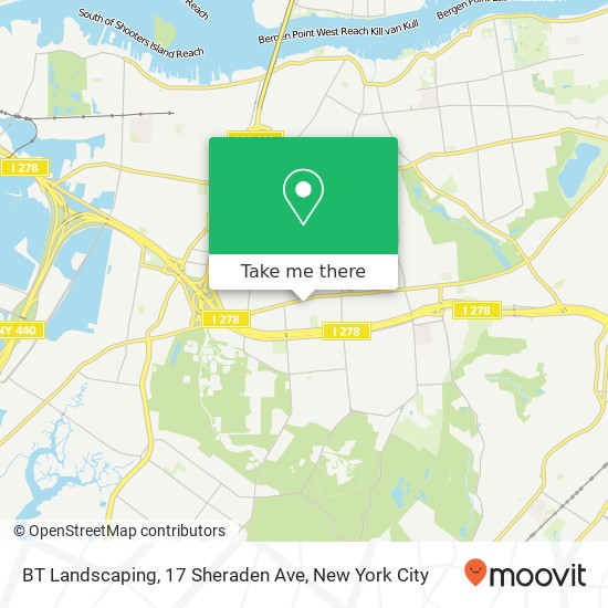 Mapa de BT Landscaping, 17 Sheraden Ave