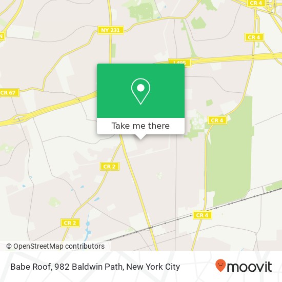 Mapa de Babe Roof, 982 Baldwin Path