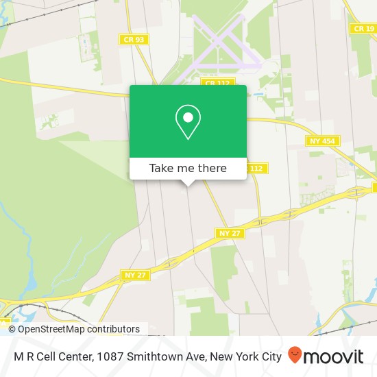 Mapa de M R Cell Center, 1087 Smithtown Ave