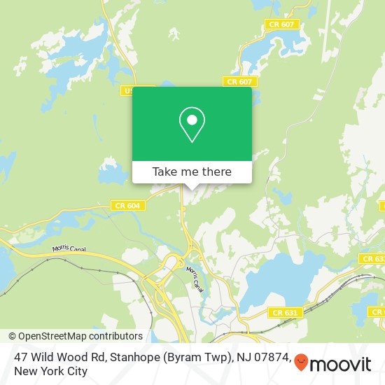 Mapa de 47 Wild Wood Rd, Stanhope (Byram Twp), NJ 07874