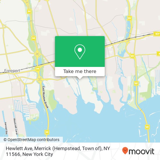 Mapa de Hewlett Ave, Merrick (Hempstead, Town of), NY 11566