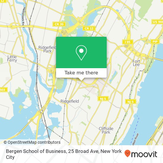 Bergen School of Business, 25 Broad Ave map