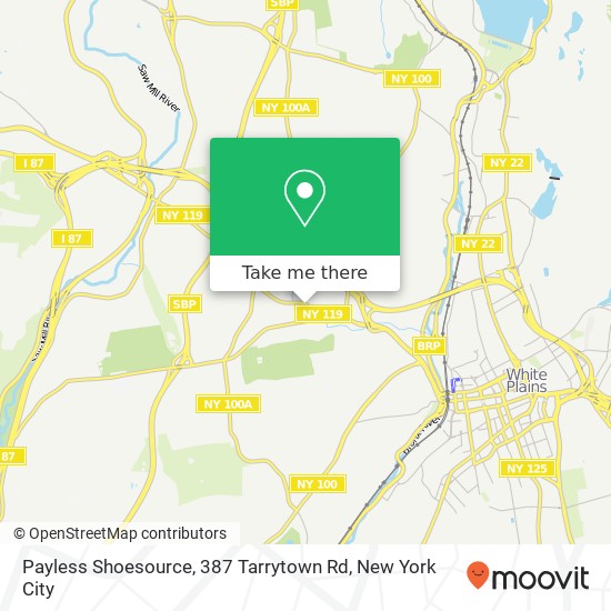 Mapa de Payless Shoesource, 387 Tarrytown Rd