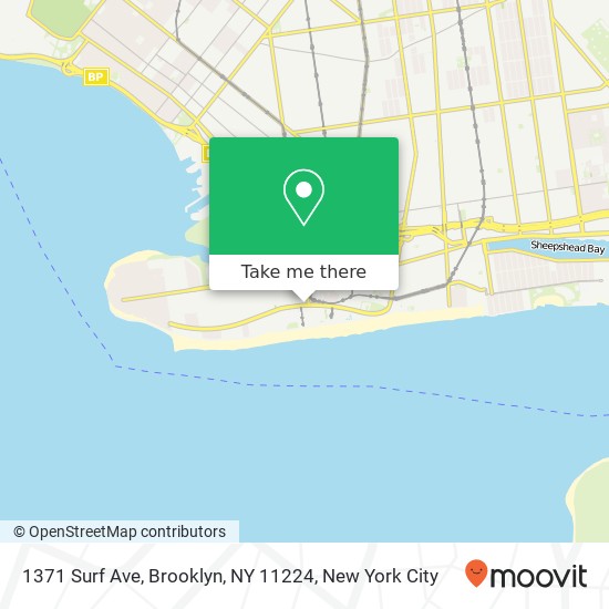 Mapa de 1371 Surf Ave, Brooklyn, NY 11224