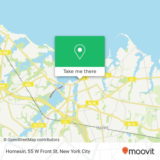 Mapa de Homesin, 55 W Front St