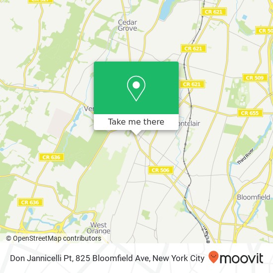 Mapa de Don Jannicelli Pt, 825 Bloomfield Ave