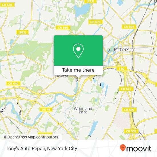 Mapa de Tony's Auto Repair, 22 Hillery St