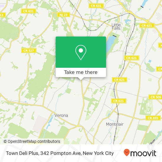 Mapa de Town Deli Plus, 342 Pompton Ave