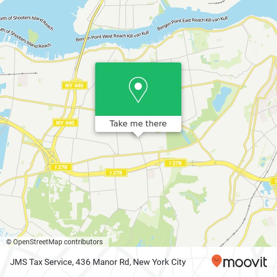 Mapa de JMS Tax Service, 436 Manor Rd