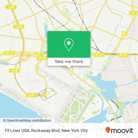 Fil Lines USA, Rockaway Blvd map