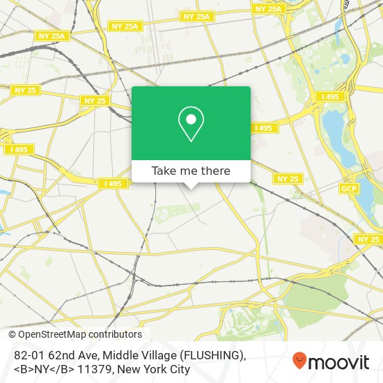 82-01 62nd Ave, Middle Village (FLUSHING), <B>NY< / B> 11379 map