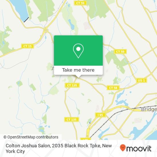 Colton Joshua Salon, 2035 Black Rock Tpke map