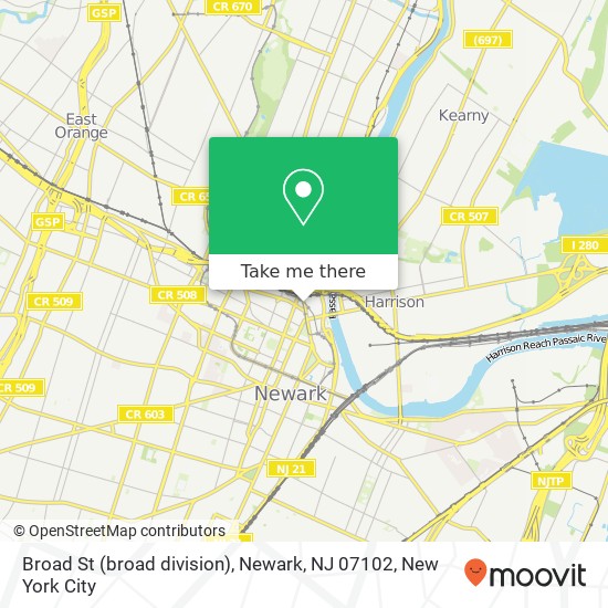 Broad St (broad division), Newark, NJ 07102 map