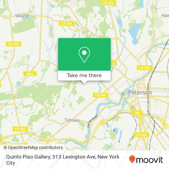 Mapa de Quinto Piso Gallery, 313 Lexington Ave