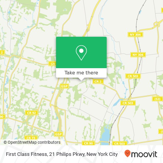 Mapa de First Class Fitness, 21 Philips Pkwy