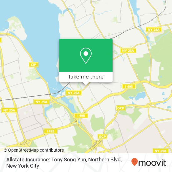 Mapa de Allstate Insurance: Tony Song Yun, Northern Blvd