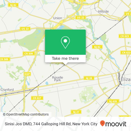 Sinisi Jos DMD, 744 Galloping Hill Rd map